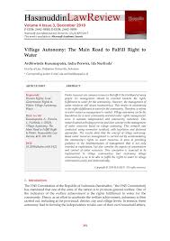 Yogma wijaya kusuma at desember 01st ,2014. Pdf Village Autonomy The Main Road To Fulfill Right To Water