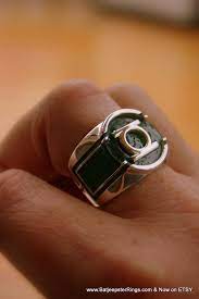 Custom Made To Order Green Lantern Ring Inspired Ring Made From Sterling Silver And High Impact Resin Green Lantern Ring Lantern Rings Green Lantern