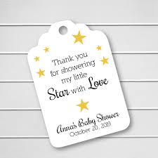 Baby Shower Tags Custom Shower Favor Tags Thank You For Etsy Baby Shower Tags Space Baby Shower Baby Shower Planning List