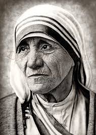 Patron Saint Portrait of Mother Teresa of Calcutta. Catholic Wall Art &  Home Décor. Giclee Fine Art Print. Titled “I Thirst for You”.