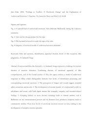 Check spelling or type a new query. Pdf Feelings In Conflict A Clockwork Orange And The Explanation Of Audiovisual Emotions
