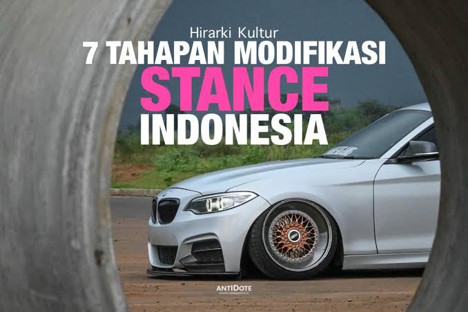 Extreme stance and widebody fitment in local shows, buatan AI
