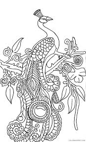 Black and white hand drawn doodle for coloring book. Peacock Coloring Pages Peacock Lineart Printable Coloring4free Coloring4free Com