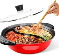 Amazon.com: Hot Pot with Divider for Induction Cooker Dual ...
