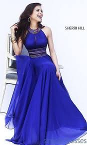 High Neck Halter Prom Dress Google Search Vestidos Largos Azules Vestidos De Gala Vestidos De Fiesta