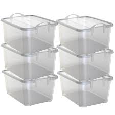 If 7 quarts gets poured from the container with less water into the continer with more water, the container with more water will have 4times as much water as the other container. Life Story Clear Stackable Closet Storage Box 55 Quart Containers 6 Pack Walmart Com Walmart Com