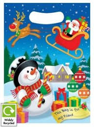 Are you looking for christmas cartoon images? Christmas Cartoon Santa Snowman Party Bags Recyclable Loot Treat Goody Bag Ebay
