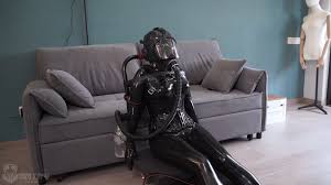 Transformed into a movable latex humanoid ornament | Asian Bondage