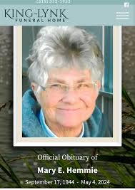 Passing of Mary Hemmie, a beloved member of the community