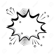 Comic book explosion.hand draw vector illustration. Black And White Speech Bubble For Your Text Comic Sound Effects Royalty Free Cliparts Vectors And Stock Illustration Image 126718235