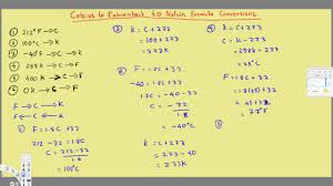 Celsius To Fahrenheit To Kelvin Formula Conversions Temperature Units C To F To K