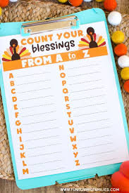Count Your Blessings From A To Z A Thanksgiving Gratitude Activity For Families Fun Loving Families Thanksgiving Gratitude Thanksgiving Activities Thanksgiving Activities For Kids