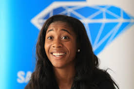 Shelly-Ann Fraser-Pryce at press conference in Birmingham