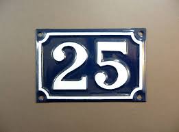 Plaque Emaillee Bleue 25 Numero De Rue France 1 2 1718 Etsy French Antiques Street Signs French Enamel