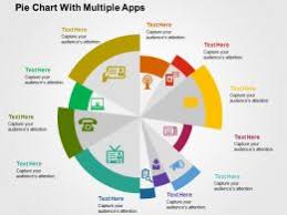 Colored Pie Chart With Percentage Graphics Flat Powerpoint