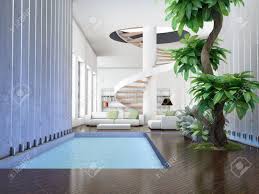 Articulture designs® elevates plant design to art. Modern Interior 3d Render Living Room With Internal Garden Stock Photo Picture And Royalty Free Image Image 9418935