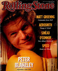 ROLLING STONE MAG AEROSMITH Sinead O'Connor JOHNNY CLEGG Peter Blakeley #  444 $13.00