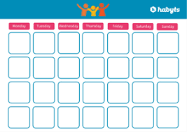 clean monthly behavior chart for elementary students