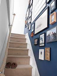 22 New Ways To Hang Pictures Narrow Staircase Stairways Stairs