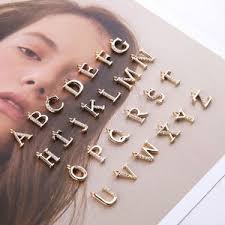 14K Gold Plated Alphabet Charm, Gold Tone Letter Necklace Charms, Gold Tone  Words Earring Charms, Jewelry Making Supplies