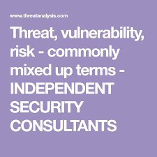 Threat Vulnerability Risk Commonly Mixed Up Terms Independent Security Consultants