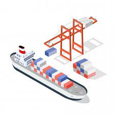 Isometric Ship Cargo Cargo Shipping Cargo Ship Illustration Cargo