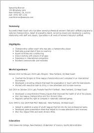 Stand out from the crowd and get hired with the best online resume builder! Professional Head Coach Templates To Showcase Your Talent Myperfectresume