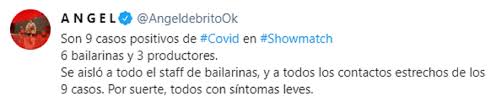 Maybe you would like to learn more about one of these? Preocupacion En Showmatch Tres Productores Y Seis Bailarinas Tienen Coronavirus Infobae