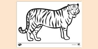 The page is sized for standard 8.5 x 11 paper, printed in a vertical format. Free Tiger Colouring Page To Print Colouring Sheets