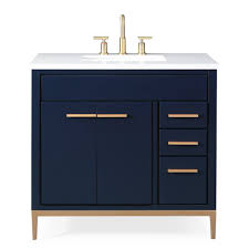 These vanity desks are convenient casual work space in bedroom combined with dressing table with large storage space for beauty products or stationery for work. 36 Tennant Brand Beatrice Navy Blue Contemporary Bathroom Vanity Tb 9888nb V36 Bs Walmart Com In 2021 Blue Bathroom Vanity Modern Bathroom Sink Contemporary Bathroom Vanity