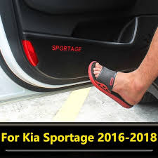 Car Styling Door Protector Pad Door Plank Anti Kick Pad Mat Interior Decoration For Kia Sportage 4 Ql 2016 2017 2018 Accesso Kia Sportage Kia Sportage 2016 Kia