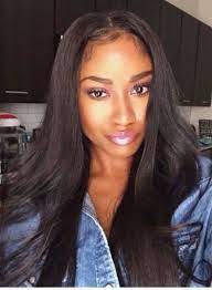 Straight Middle Part Brazilian Straight Wig 18 Inches Straight Weave Hairstyles Middle Part Hairstyles Full Lace Wig