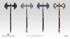 New World On Twitter Like The Sword The Great Axe Excels At Fending Off Multiple Opponents Unlike The Sword However The Great Axe Requires Two Hands To Wield And Boasts The Highest