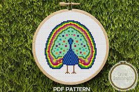 Cross stitch tutorial about the basics of blackwork. Peacock Cross Stitch Pattern Instant Download Pdf 354500 Embroidery Design Bundles