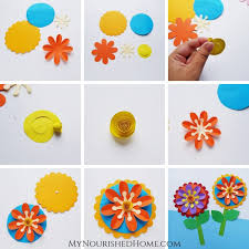 Easy paper flower template images pictures becuo. Whimsical Paper Flower Craft My Nourished Home