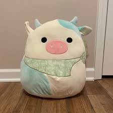 Rare squishmallow, 16 inch cow connor nwt, smoke free/pet free home. Kelly Toys Toys Squishmallow Belana Blue Bandana Cow 6 Poshmark
