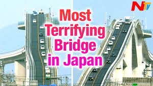However, in reality, the bridge has a gradient of 6.1% on the shimane side and 5.1% on the tottori side. Japan Eshima Ohashi Bridge Most Terrifying Bridge Ntv Youtube