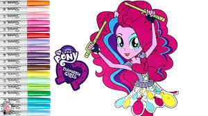 Coloring for girls and boys. My Little Pony Equestria Girls Coloring Book Pages Pinkie Pie Rainbow Rocks Mlpeg Sprinkled Donuts