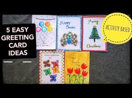 Kids will love making it. 5 Very Easy Greeting Card Making Ideas Handmade Greeting Cards Summer Crafts Youtube