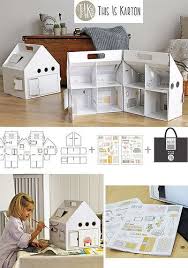 картонной коробки как сделать домик для кукол из коробки под обуви This Is Karton Casas De Carton Casas De Cajas De Carton Casa De Munecas De Carton
