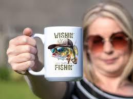 Wishin' I Was Fishin' 15oz Coffee Mug, Bass Fishing, Fish Mug, Fisherman  Gift, Fishing Lover Mug, Dad Gift, Birthday Gift, Coffee Lover