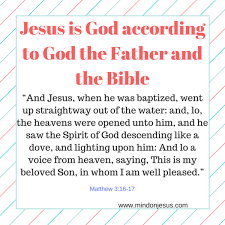 Jesus Is God According To God The Father And The Bible Matthew 3 16 17 God The Father Jesus God Jesus