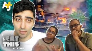 His restaurant was destroyed. He still supports the protests