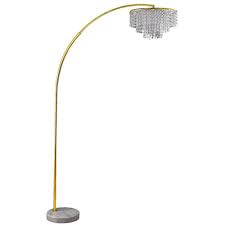 Ore International Clos 86 In Glam Gold 2 Tier Floor Lamp 6938gy The Home Depot Gold Floor Lamp Arched Floor Lamp Glam Floor Lamps