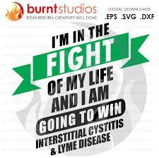Interstitial Cystitis And Lyme Disease Awareness Fight Of My Life Ribbon Warrior Survivor Advocate Fighter Cure Svg Burnt Studios