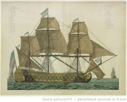 Vue Du Vaisseau La Ville De Paris Lance Au Port De Rochefort Le 19 Janvier 1764 Estampe Paris Ville Paris Rochefort