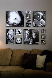 Black And White Canvas Family Photos Tales From The Crib Thrifty Canvases Foto Su Tela Cornici Da Parete Collage Idee