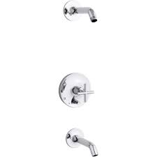 Kohler K T14420 3l Purist Tub And Shower Trim Package Polished Chrome Polished Grey Polished Chrome Shower Faucet Shower Tub