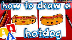 Christmas, drink, food, how to draw, winter. How To Draw A Funny Hotdog Youtube