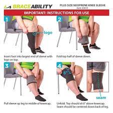 Plus Size Neoprene Knee Compression Sleeve Large Brace For Arthritis Pain Support